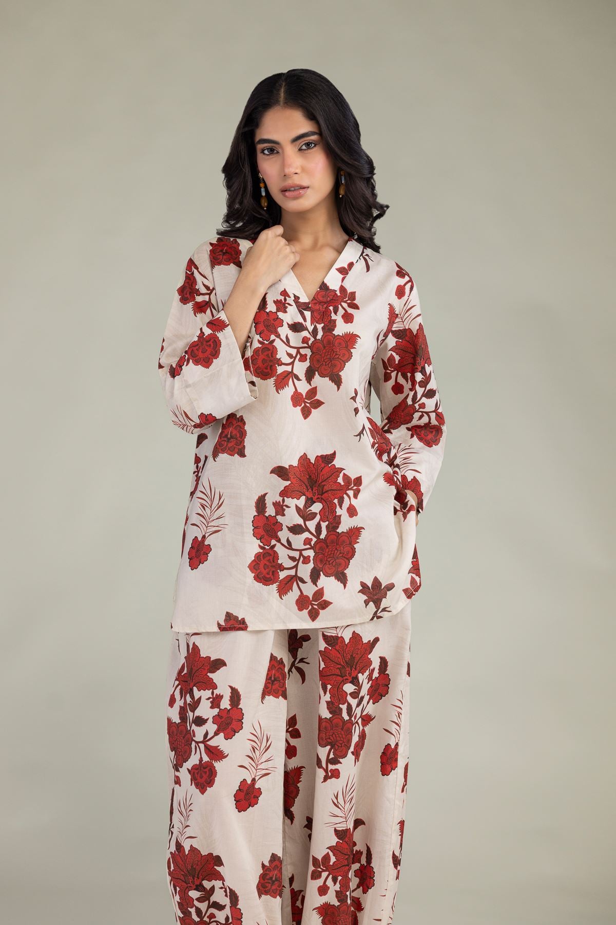 Floral V-Neck Tunic