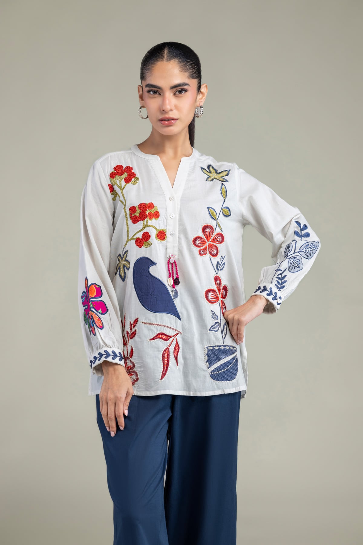 Floral Cambric Blouse