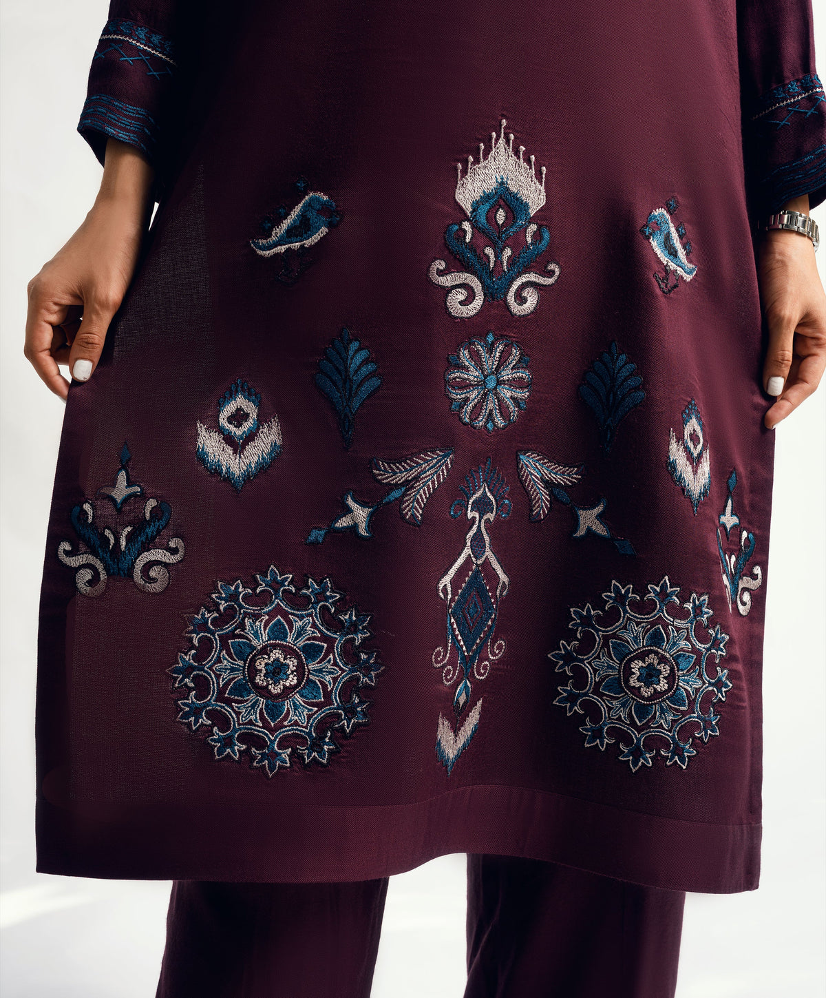 Garnet Gush | 2 pc Stitched