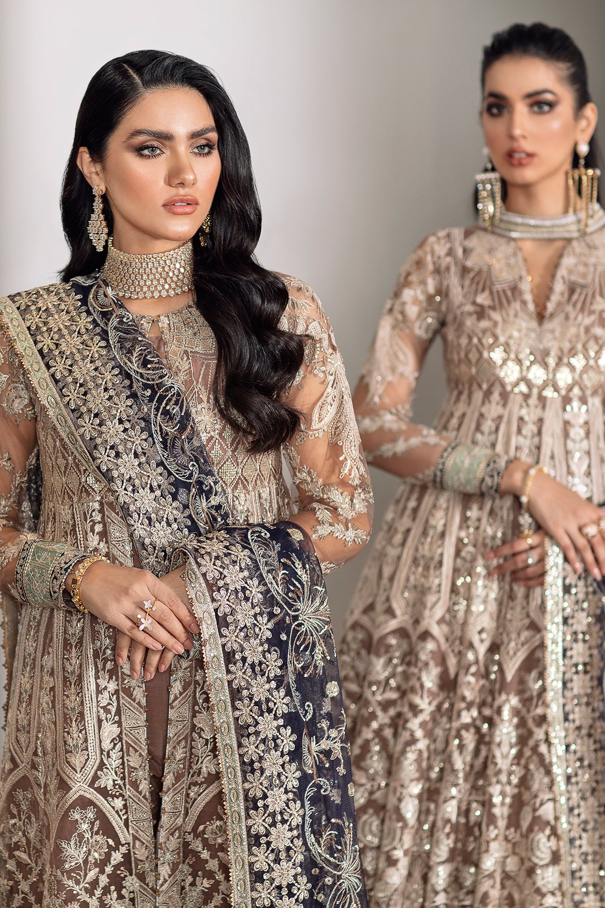 EMBROIDERED NET CH09-07 STITCHED