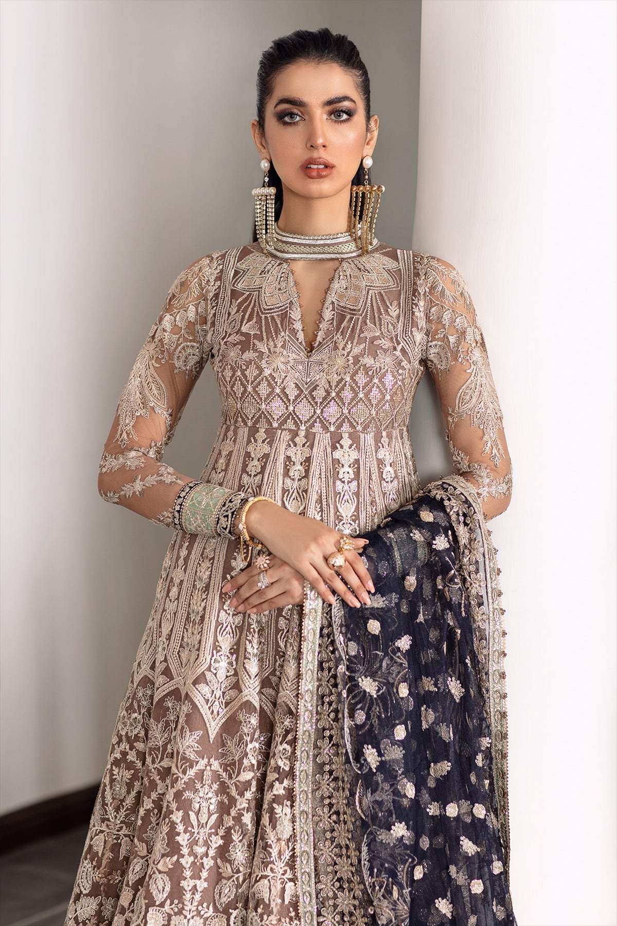 EMBROIDERED NET CH09-07 STITCHED
