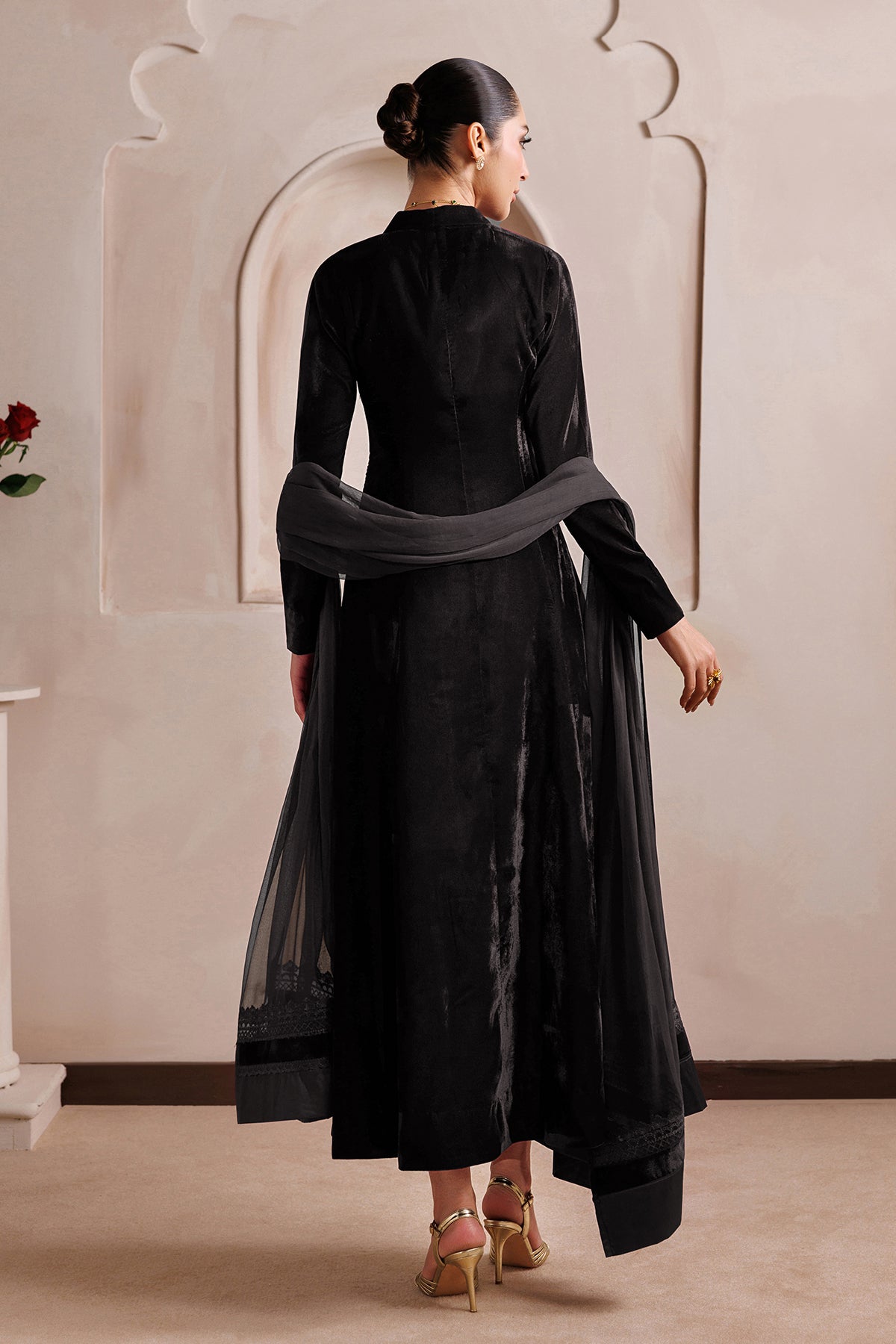 PLAN VELVET FROCK EN-1389