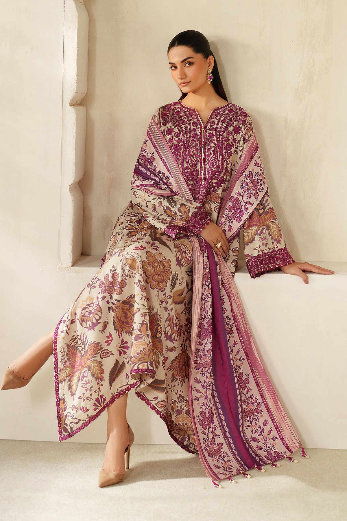 EMBROIDERED KHADDAR UF-4329