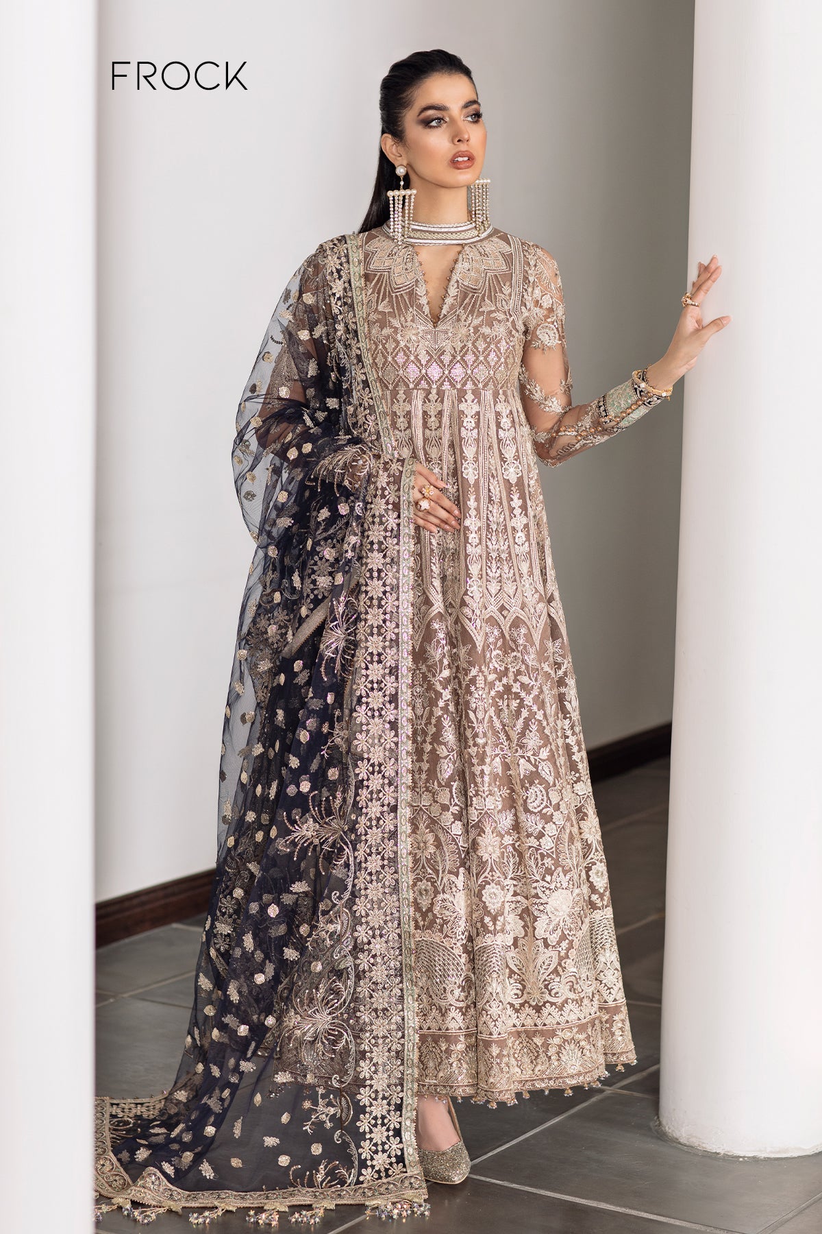 EMBROIDERED NET CH09-07 STITCHED