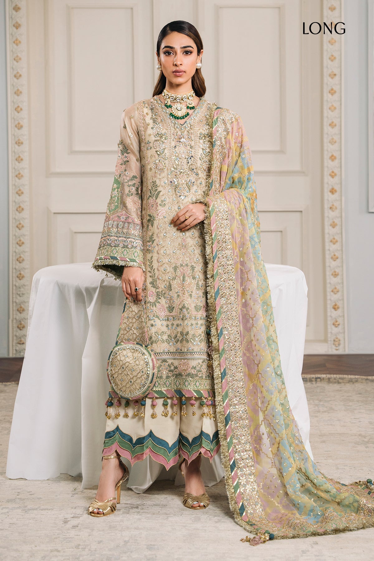 EMBROIDERED MASURI CH12-04 STITCHED