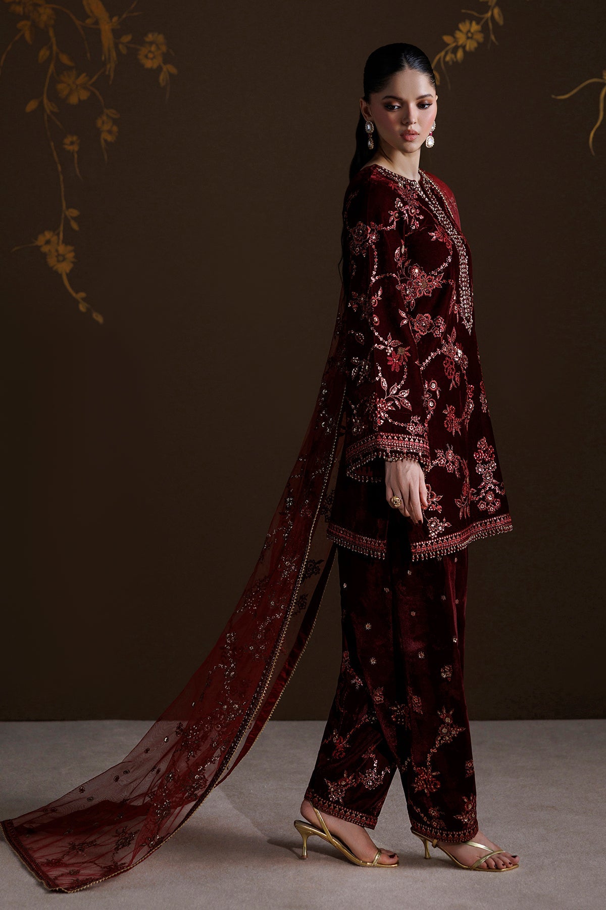 EMBROIDERED VELVET UF-4550