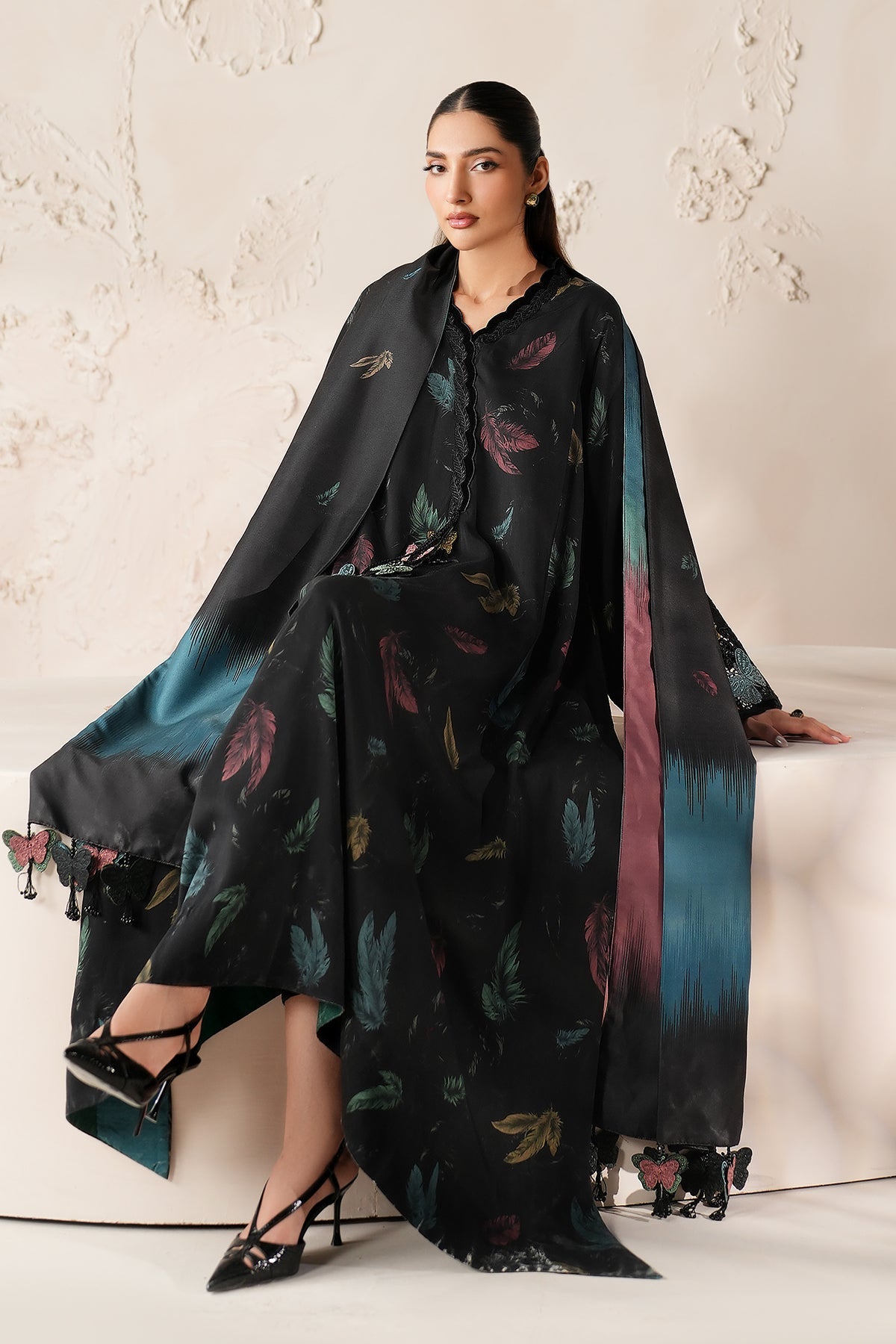 EMBROIDERED VISCOSE SILK SF-4308