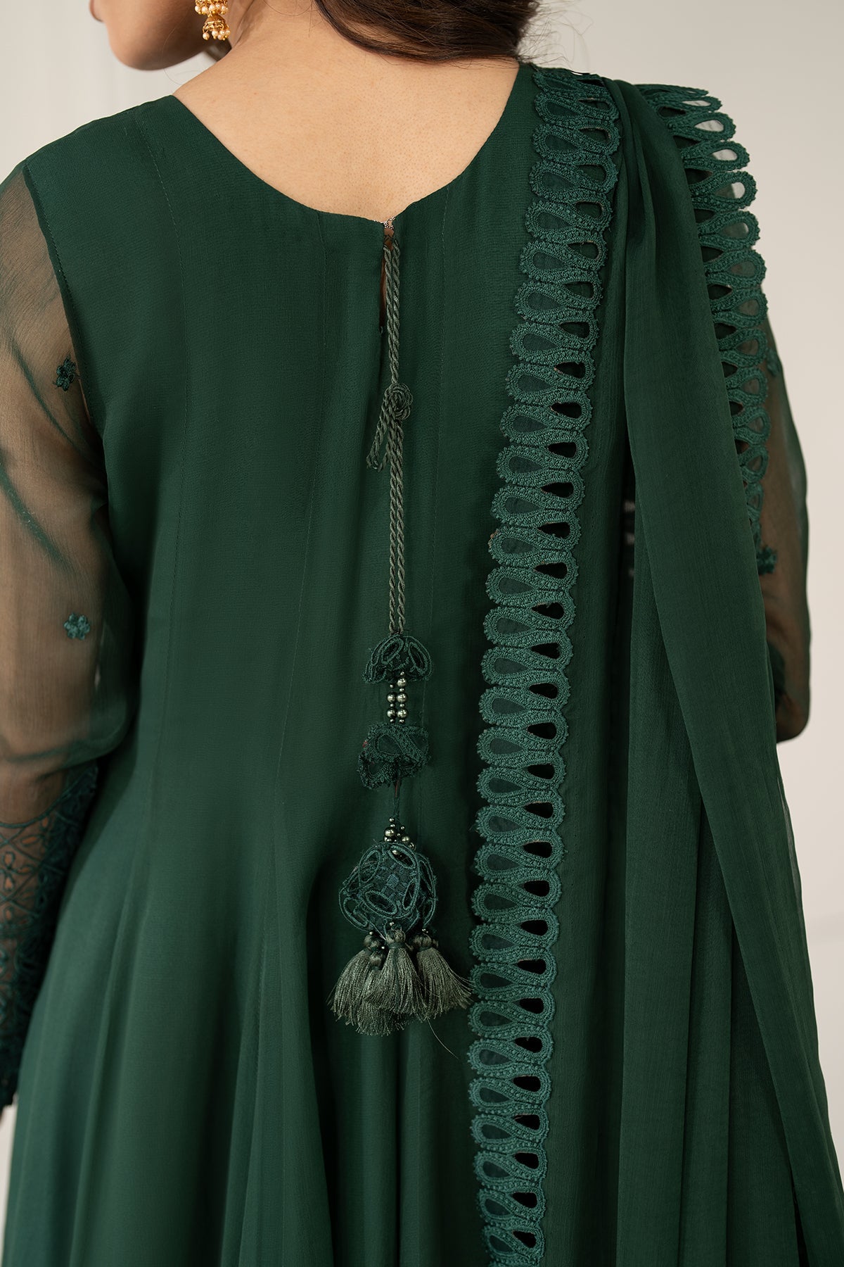 EMBROIDERED CHIFFON FROCK PR-1120