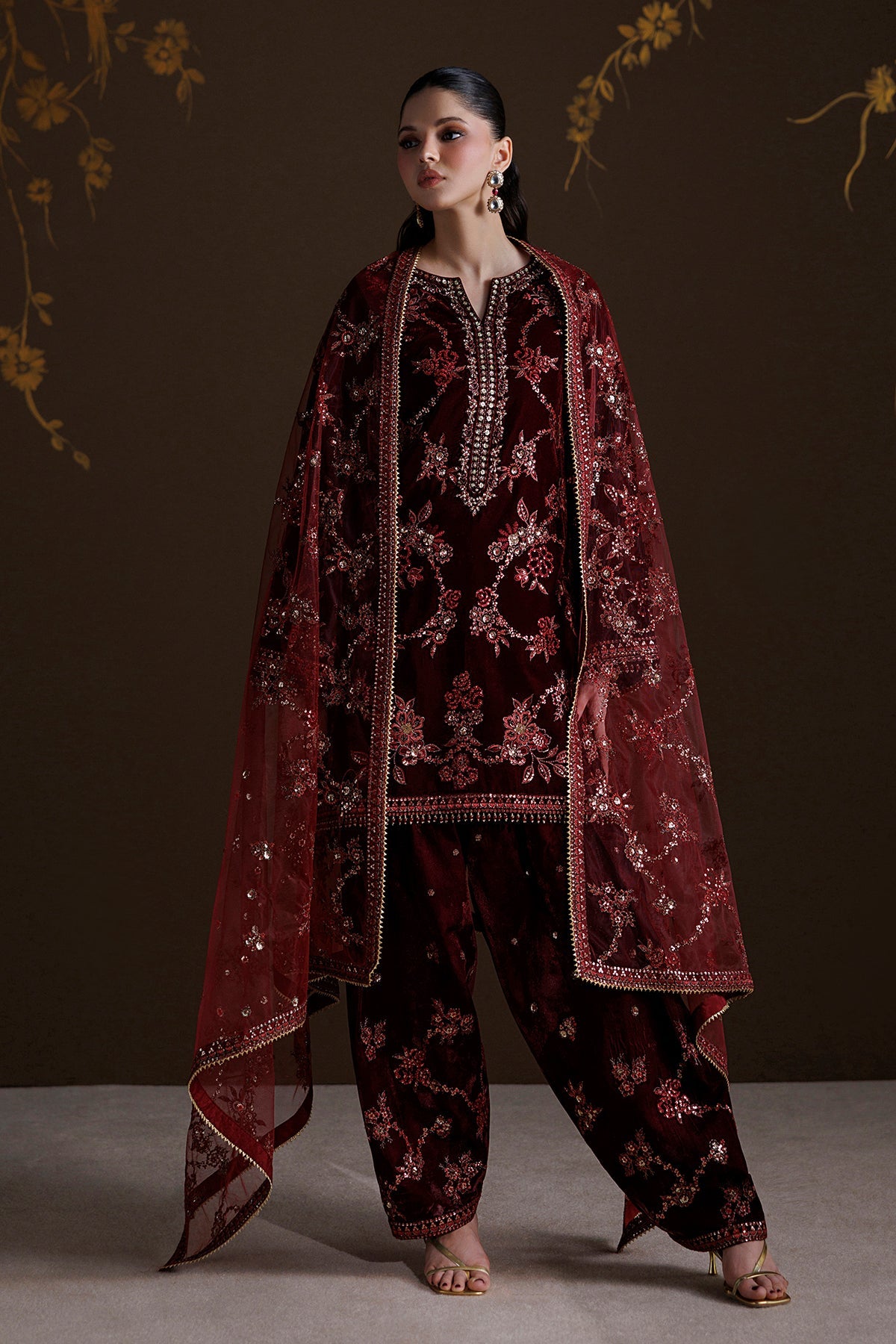 EMBROIDERED VELVET UF-4550