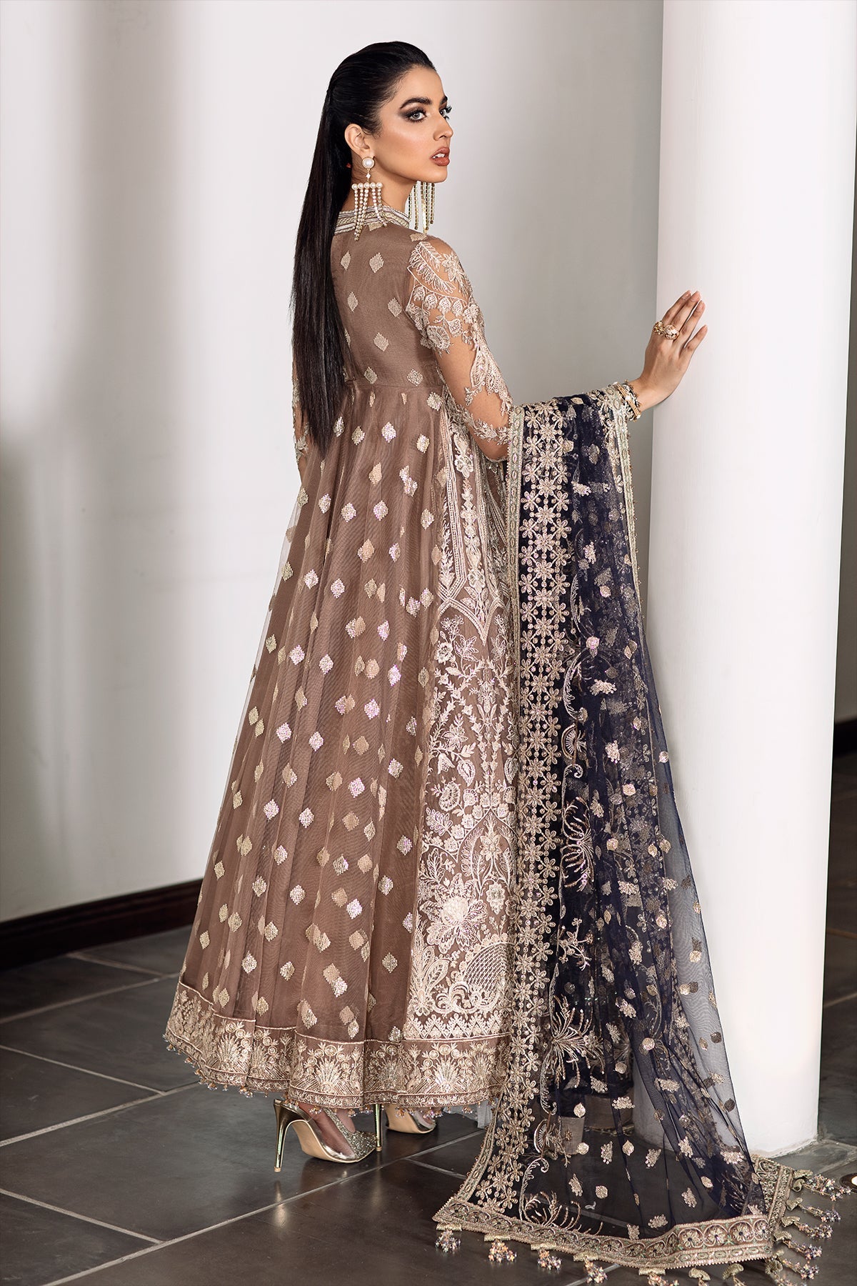 EMBROIDERED NET CH09-07 STITCHED