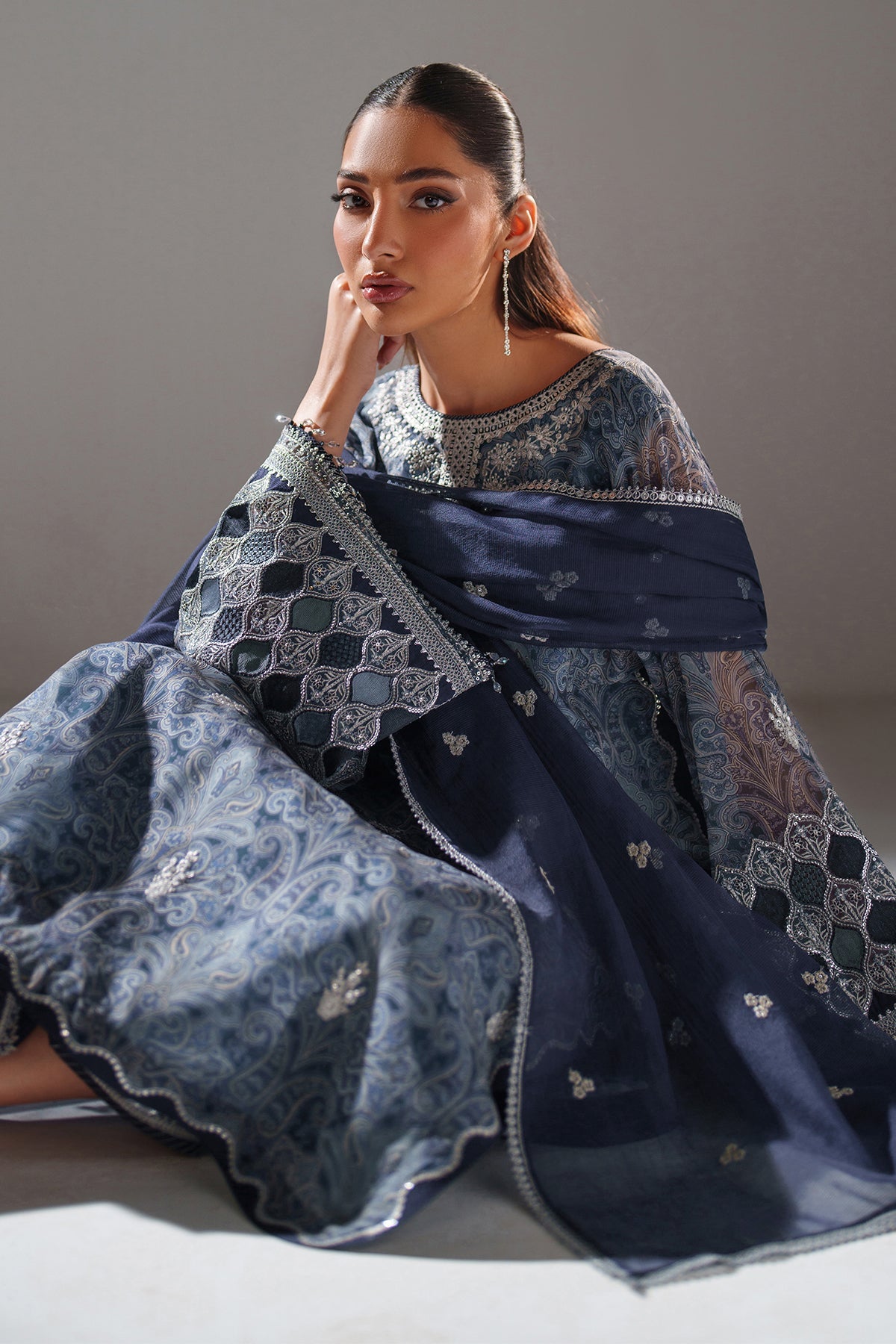 EMBROIDERED CHIFFON UF-4387