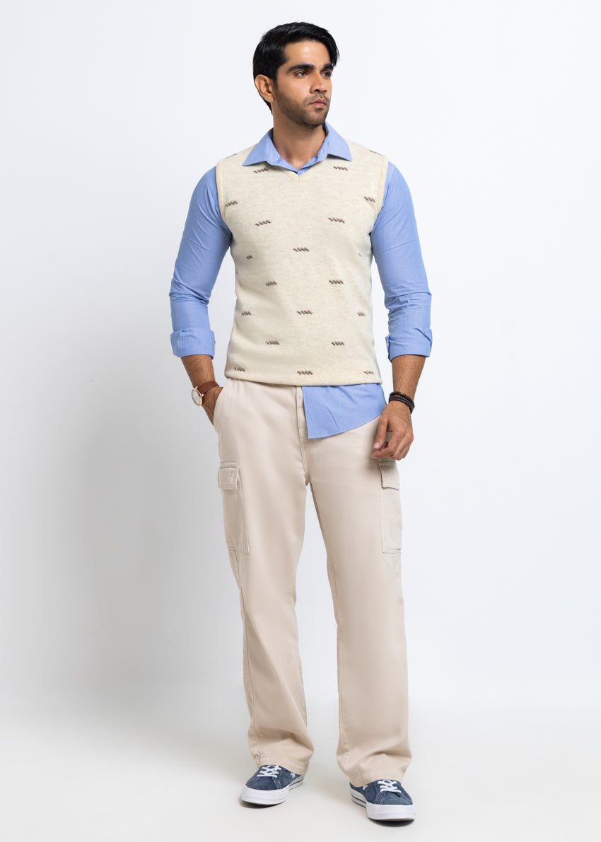 Swan-V-Neck Sando Sweater (655-14)