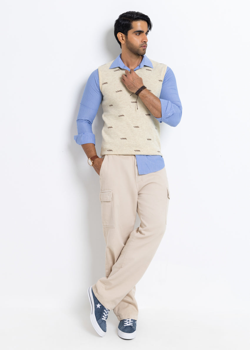 Swan-V-Neck Sando Sweater (655-14)