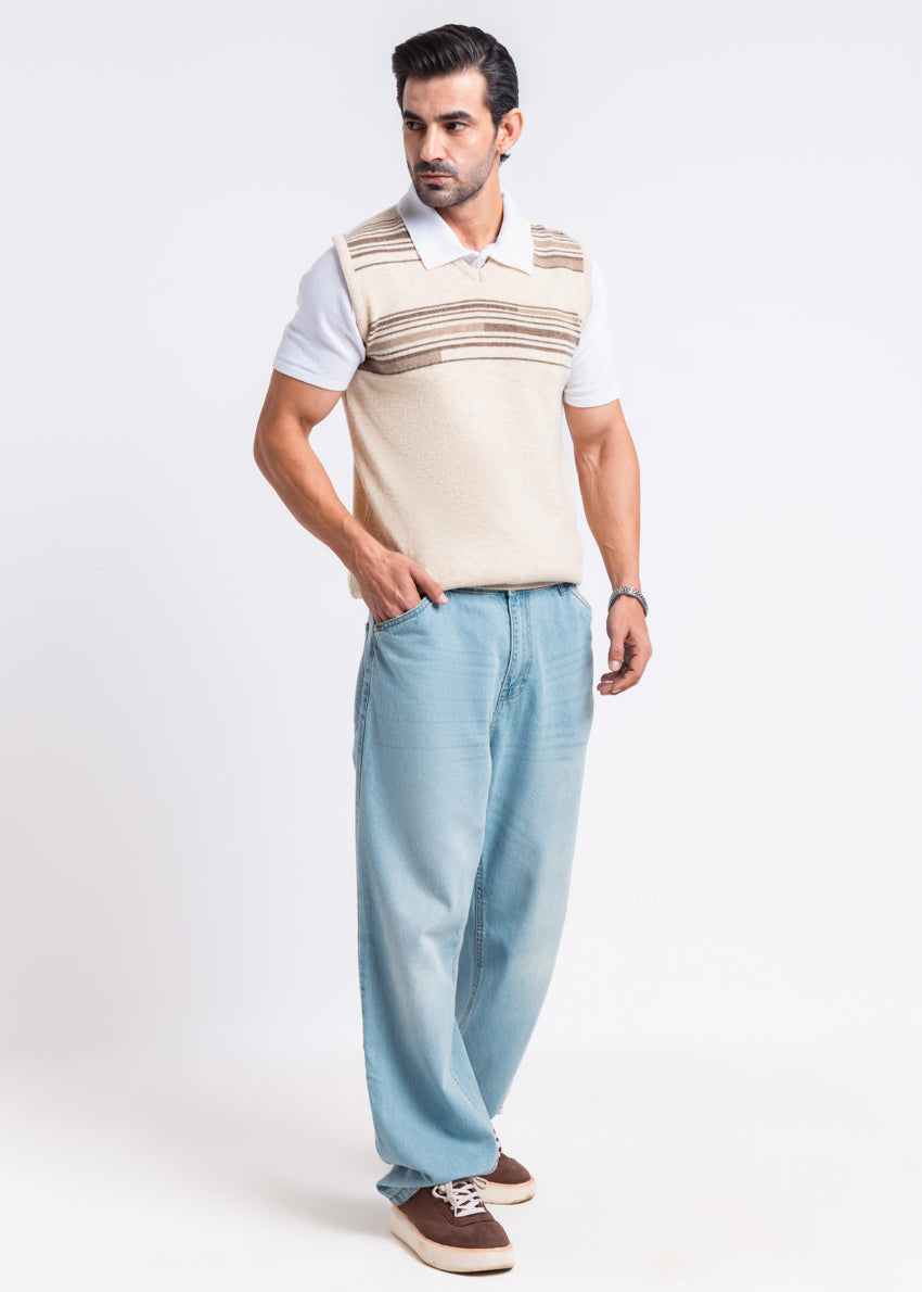 Swan-V-Neck Sando Sweater (659-14)