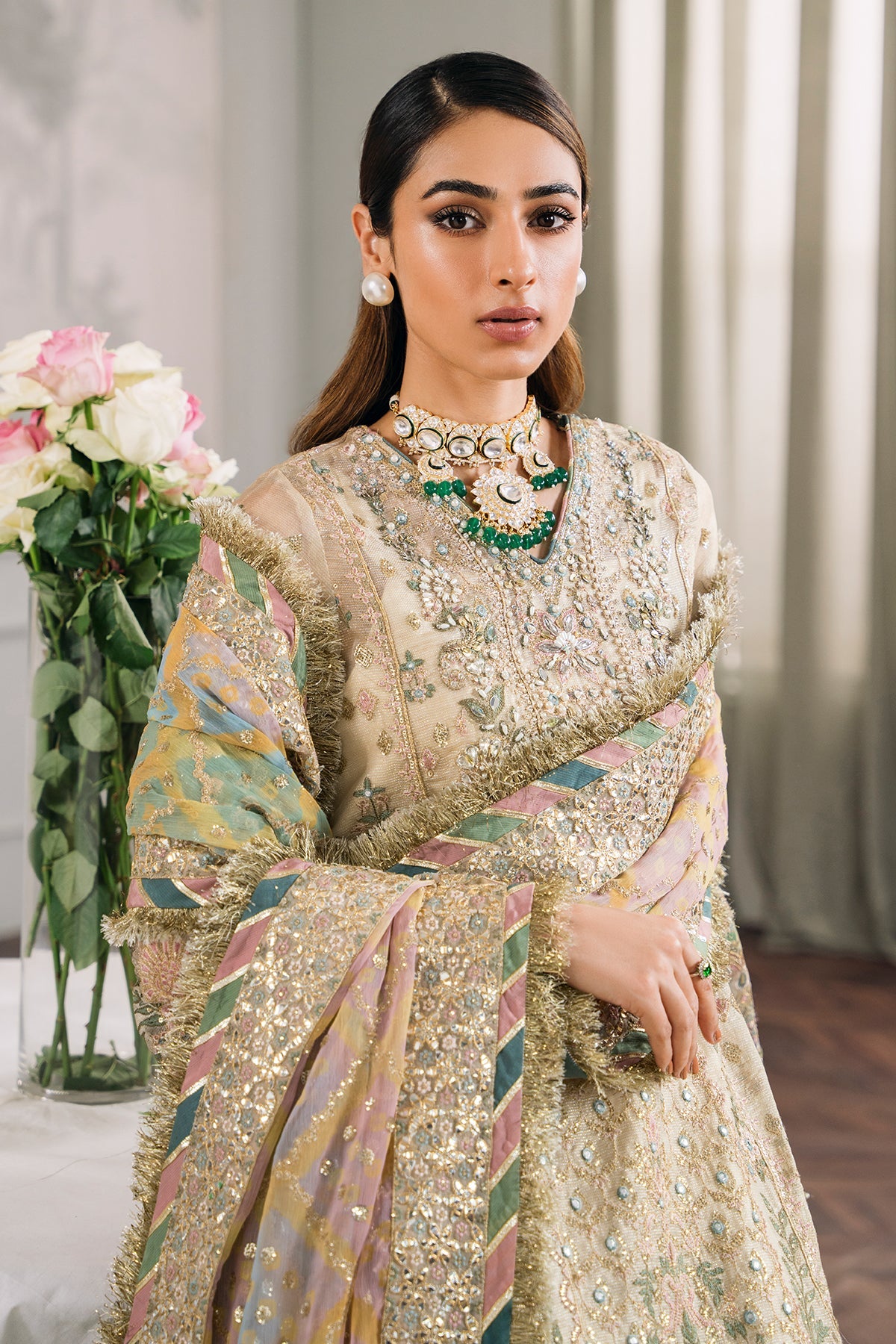 EMBROIDERED MASURI CH12-04 STITCHED