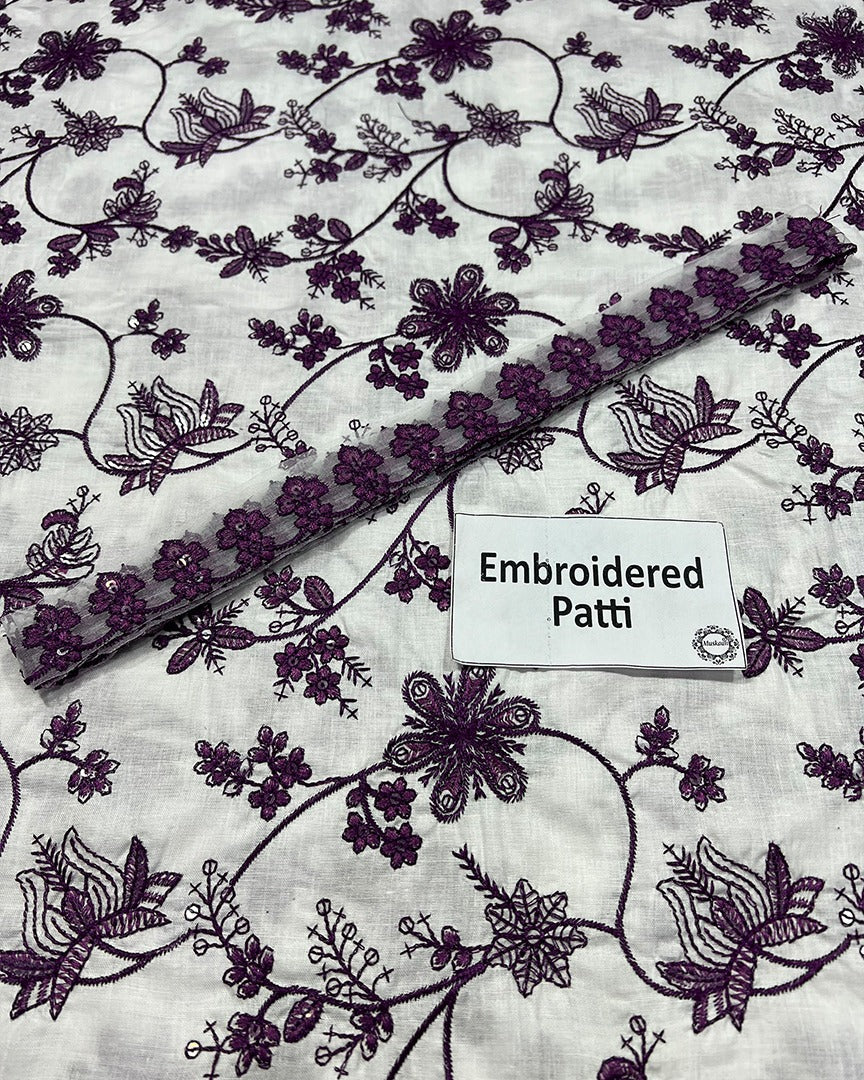 Faiza Saqlain – Jehona Style (White & Purple)