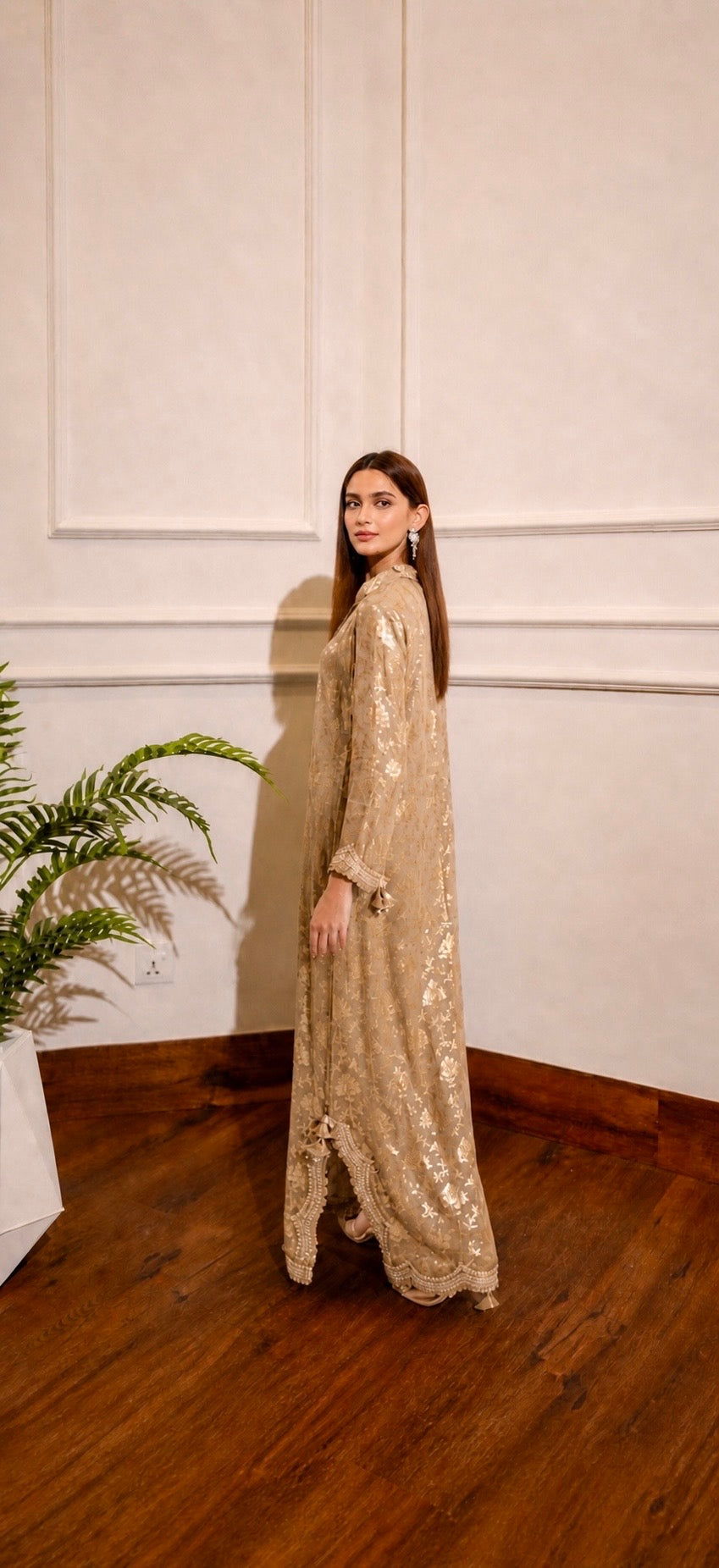 Euphoria Gold Kaftan by Alizay Saad