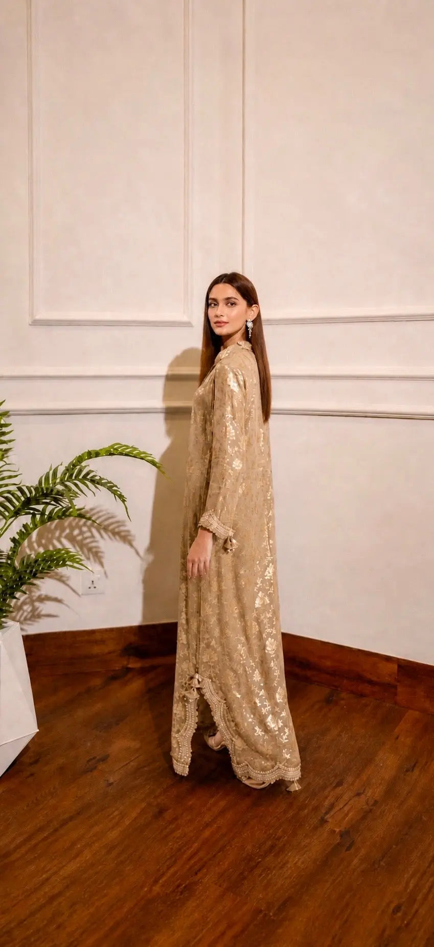 Euphoria Gold Kaftan by Alizay Saad