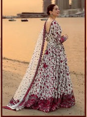Faiza Saqlain – Jehona Style (White & Red)