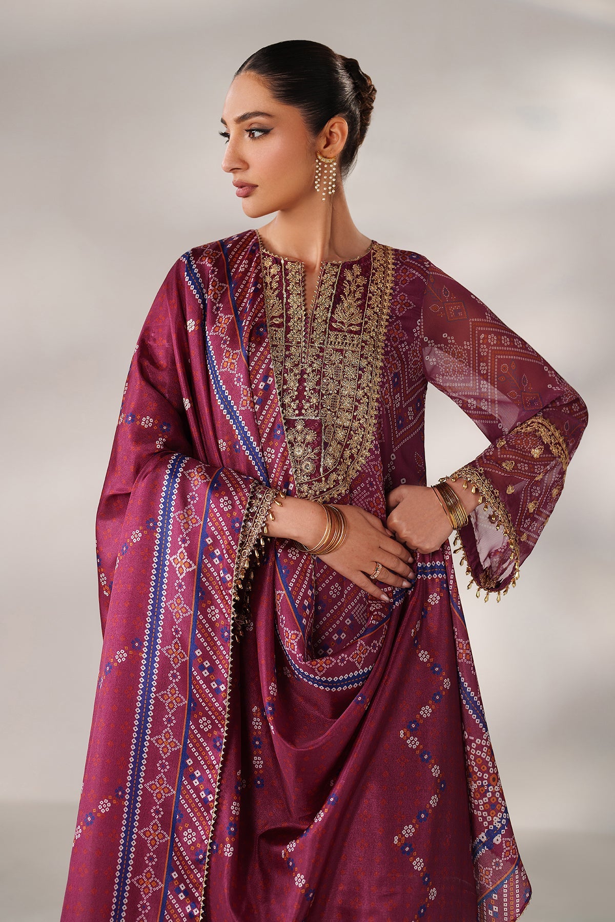 EMBROIDERED CHIFFON SF-4390