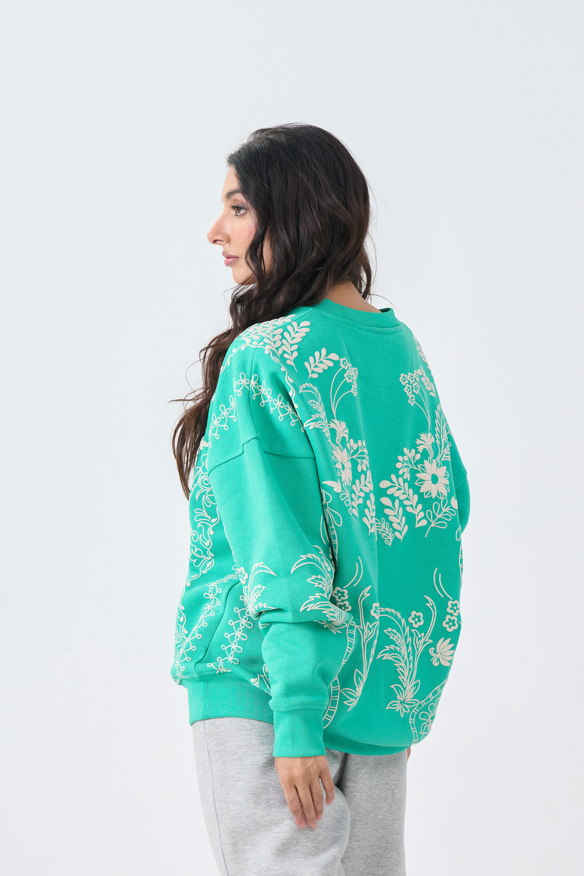 Loose Fit Sweatshirt (Emerald Green)