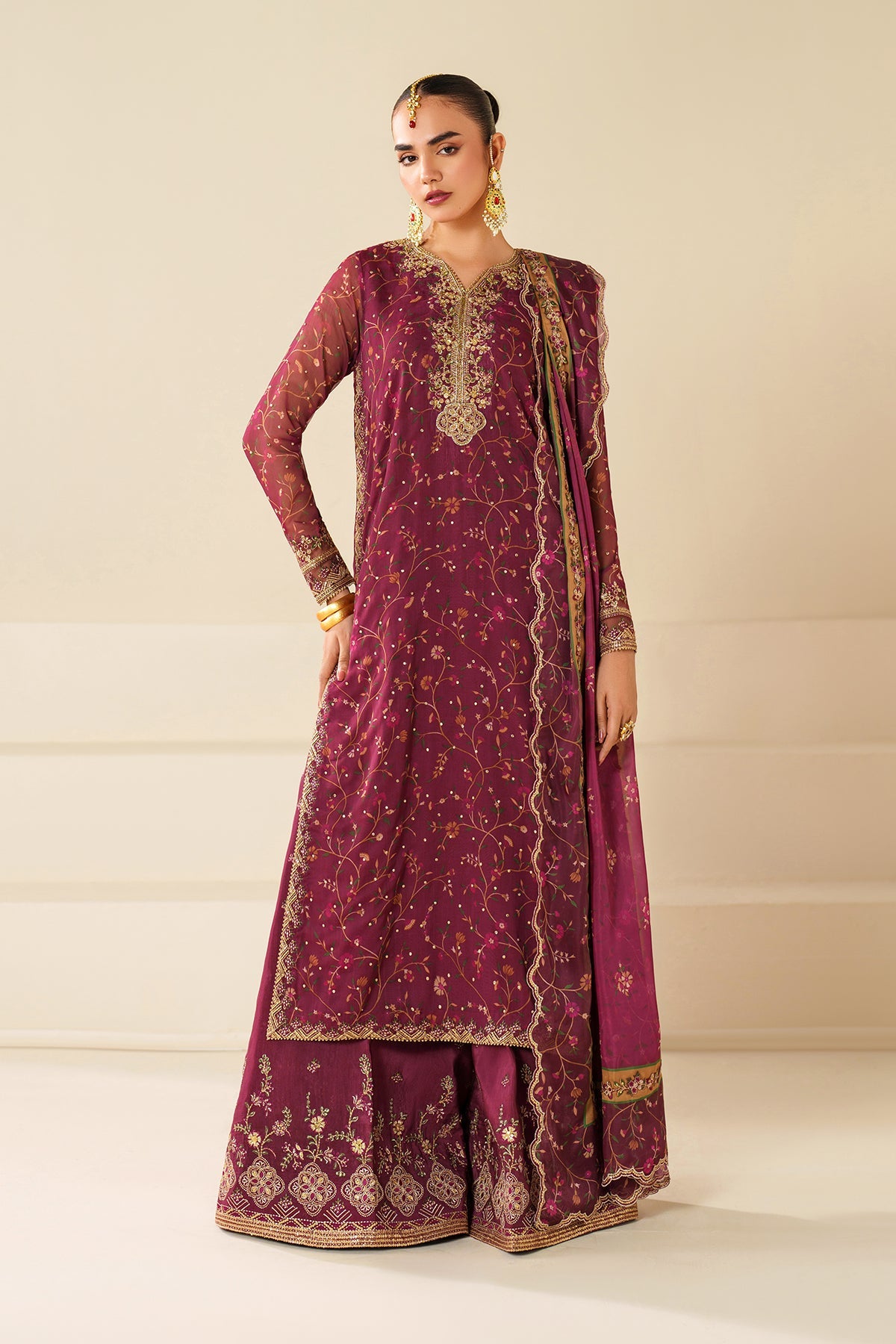 EMBROIDERED CHIFFON UF-4277