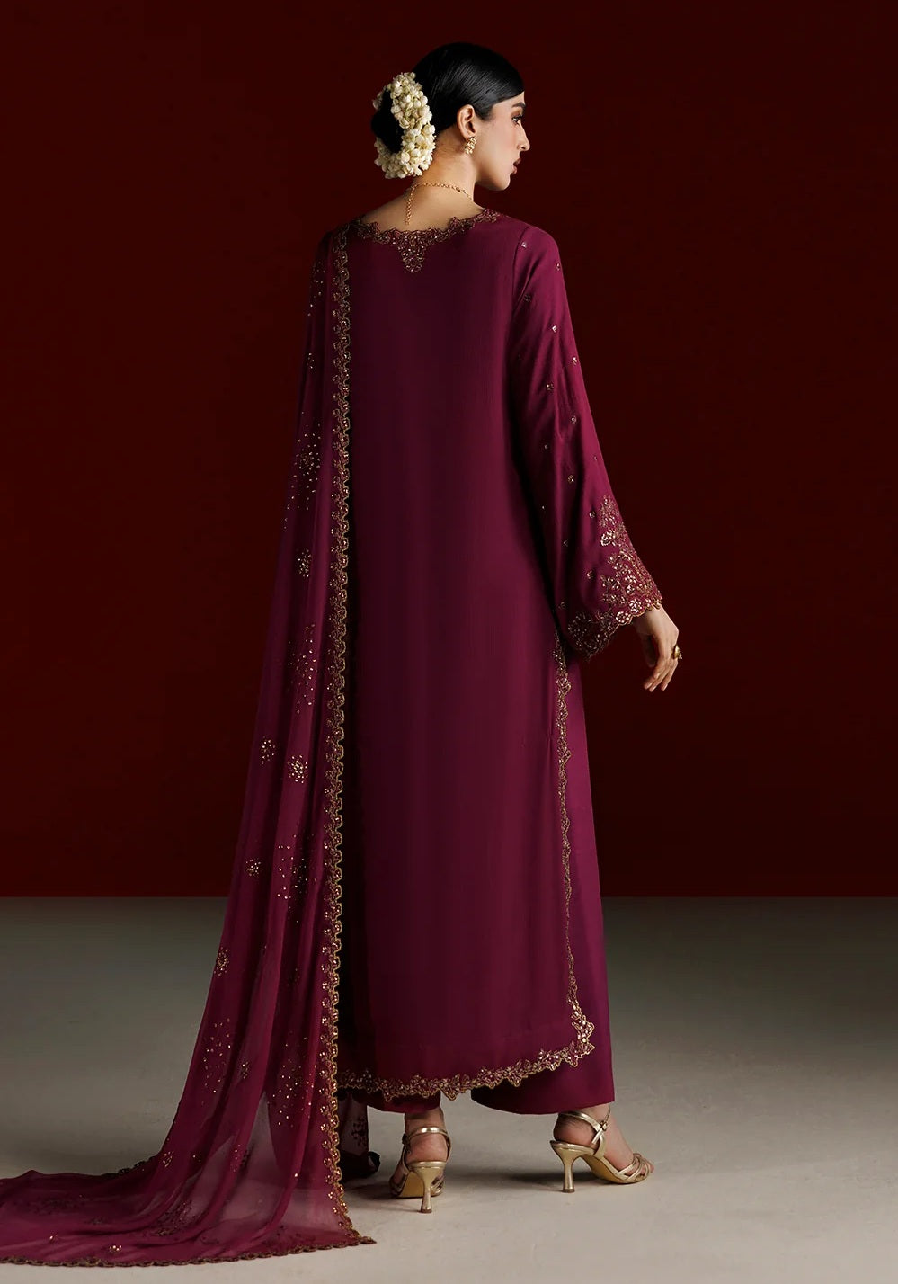 Iznik CC-109 Luxury Chiffon Embroidered 3Pc Unstitched Suit PA-241