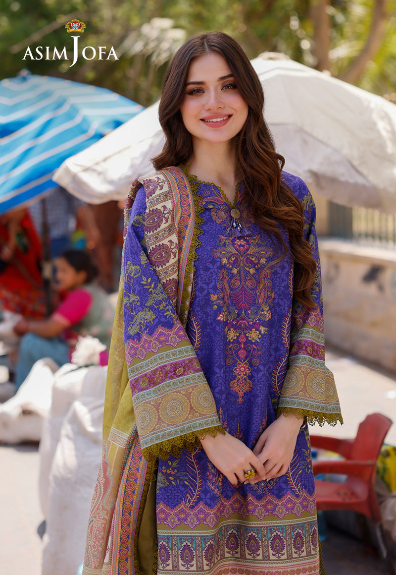 AJPLD-03-XS PRINTED ARABIC LAWN 3 PCS