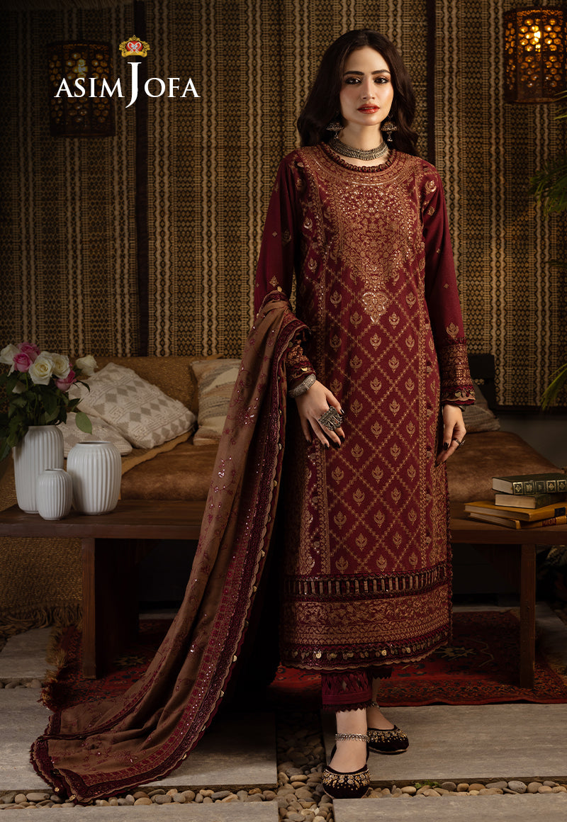 Ajlso-11 Unstitched 3 Pcs Shirt Dupatta Trouser