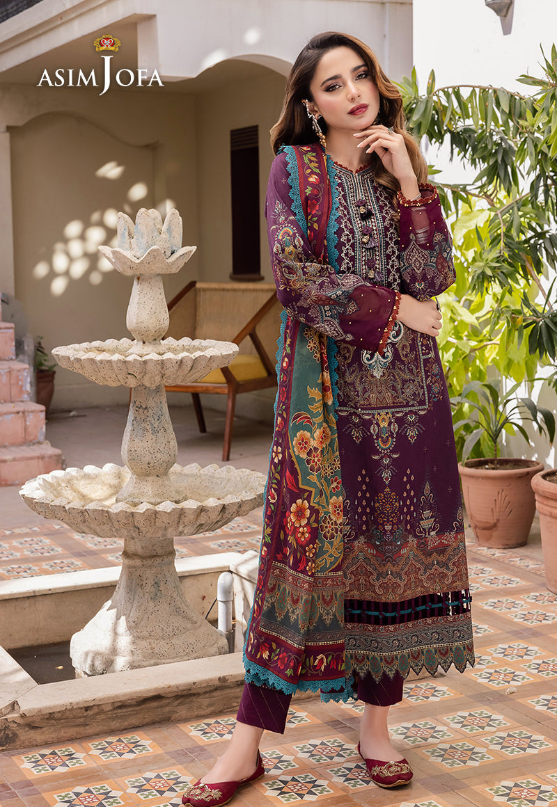 AJRW-06 DESIGNERS STITCHED EMBROIDERED PREMIUM WINTER COTTON 3 PCS