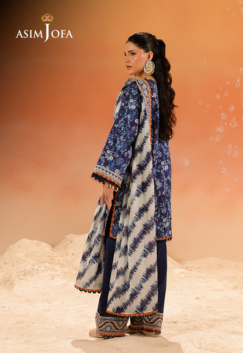 AJUBU-23 Printed Embroidered Lawn 3 Pcs