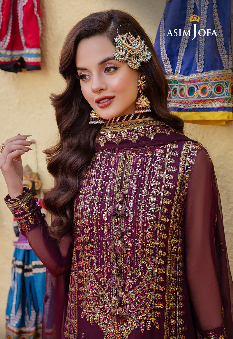 AJAB-03 EMBROIDERED CHIFFON 3 PCS