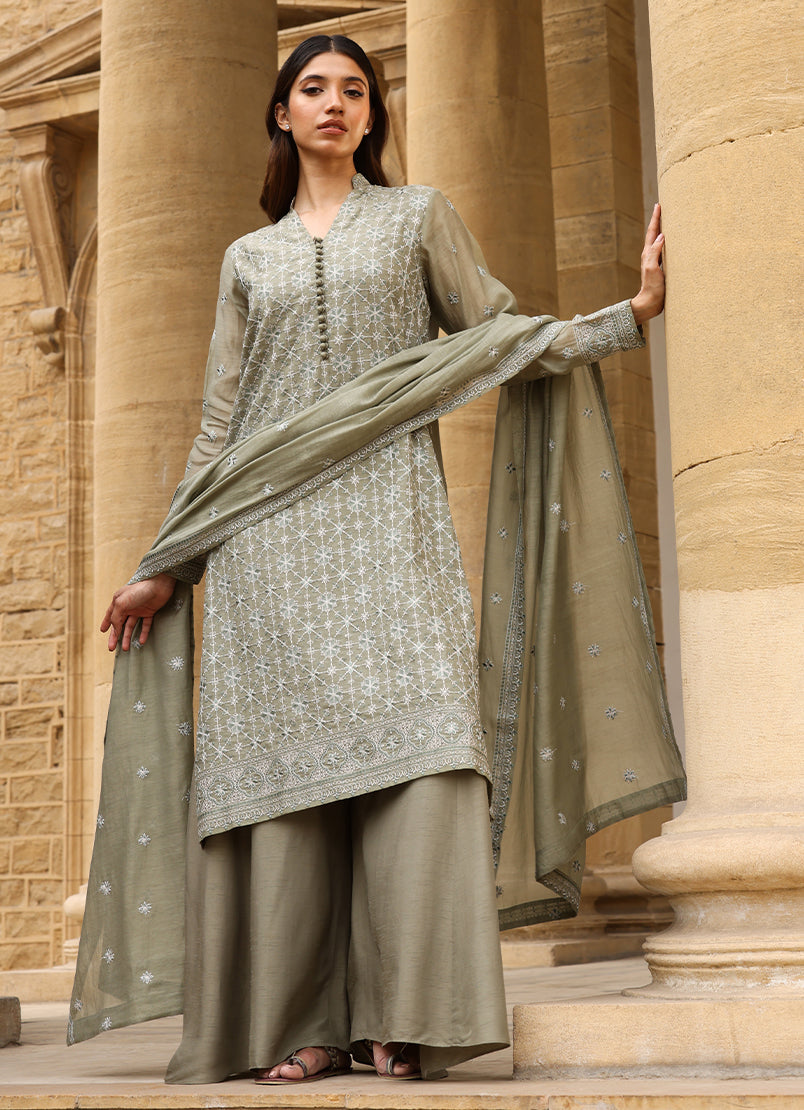 3 PC Embroidered Suit12432501360030