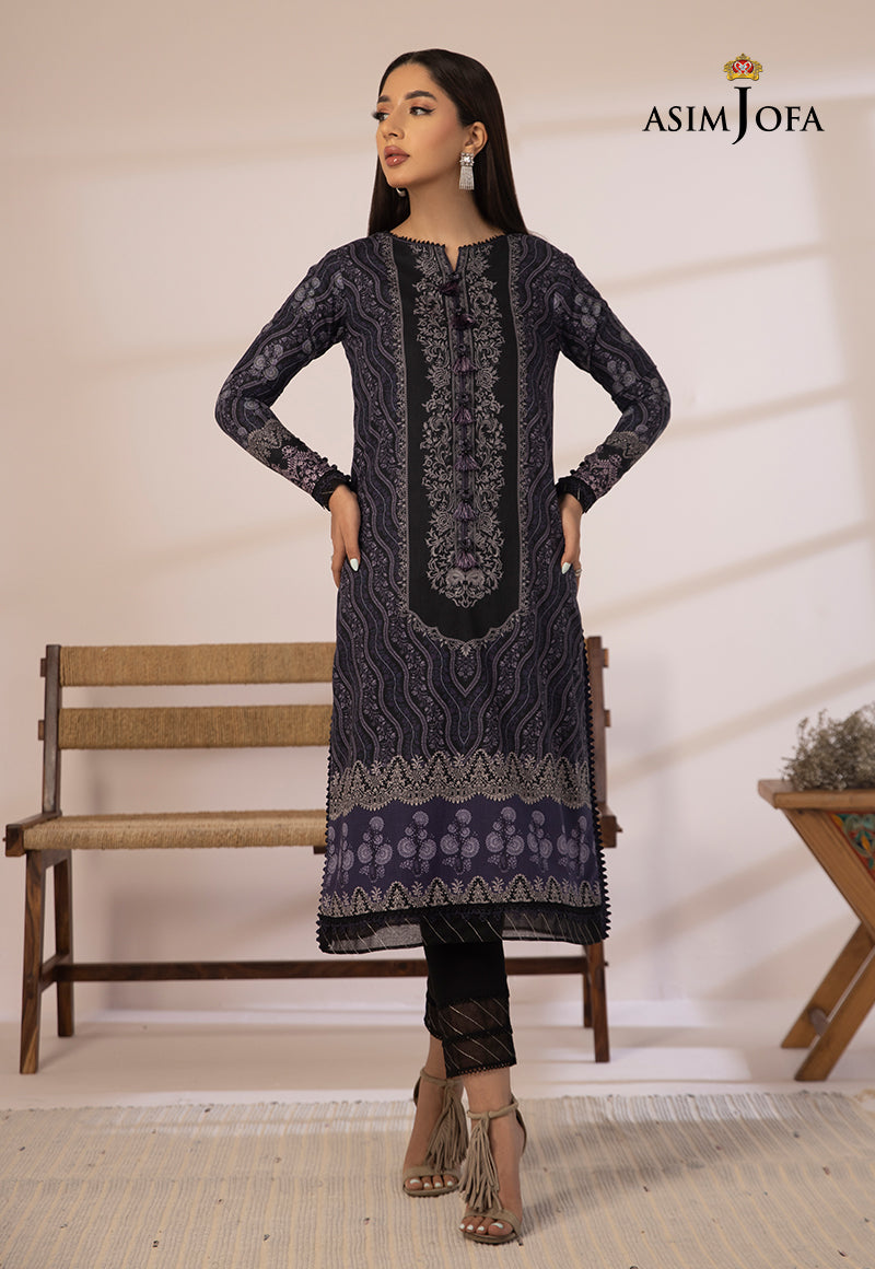 AJBPD-23 DESIGNERS STITCHED PRINTED CAMBRIC 2 PCS