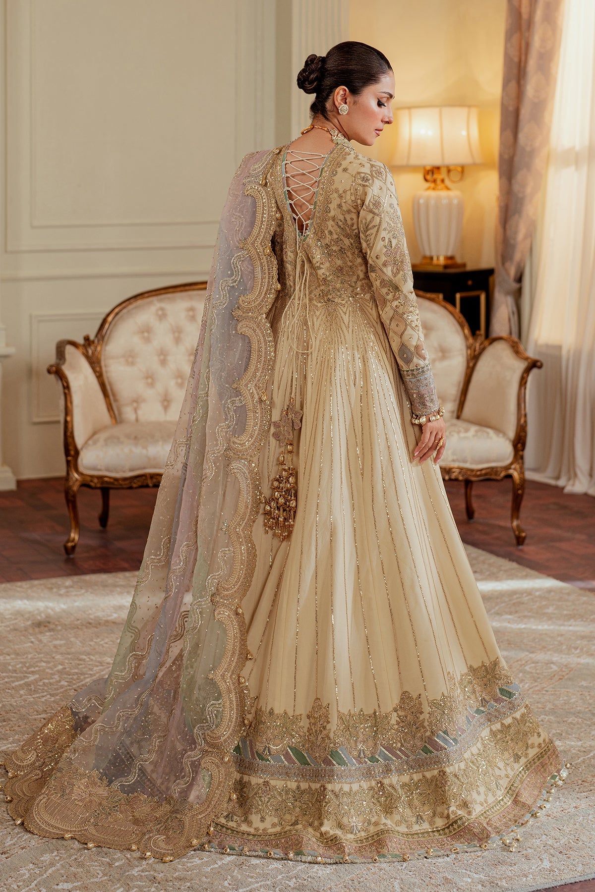 EMBROIDERED NET CH13-06 STITCHED