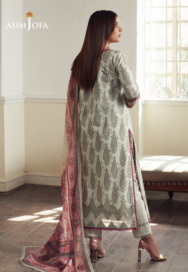 AJS-13 EMBROIDERED LAWN 2 PCS