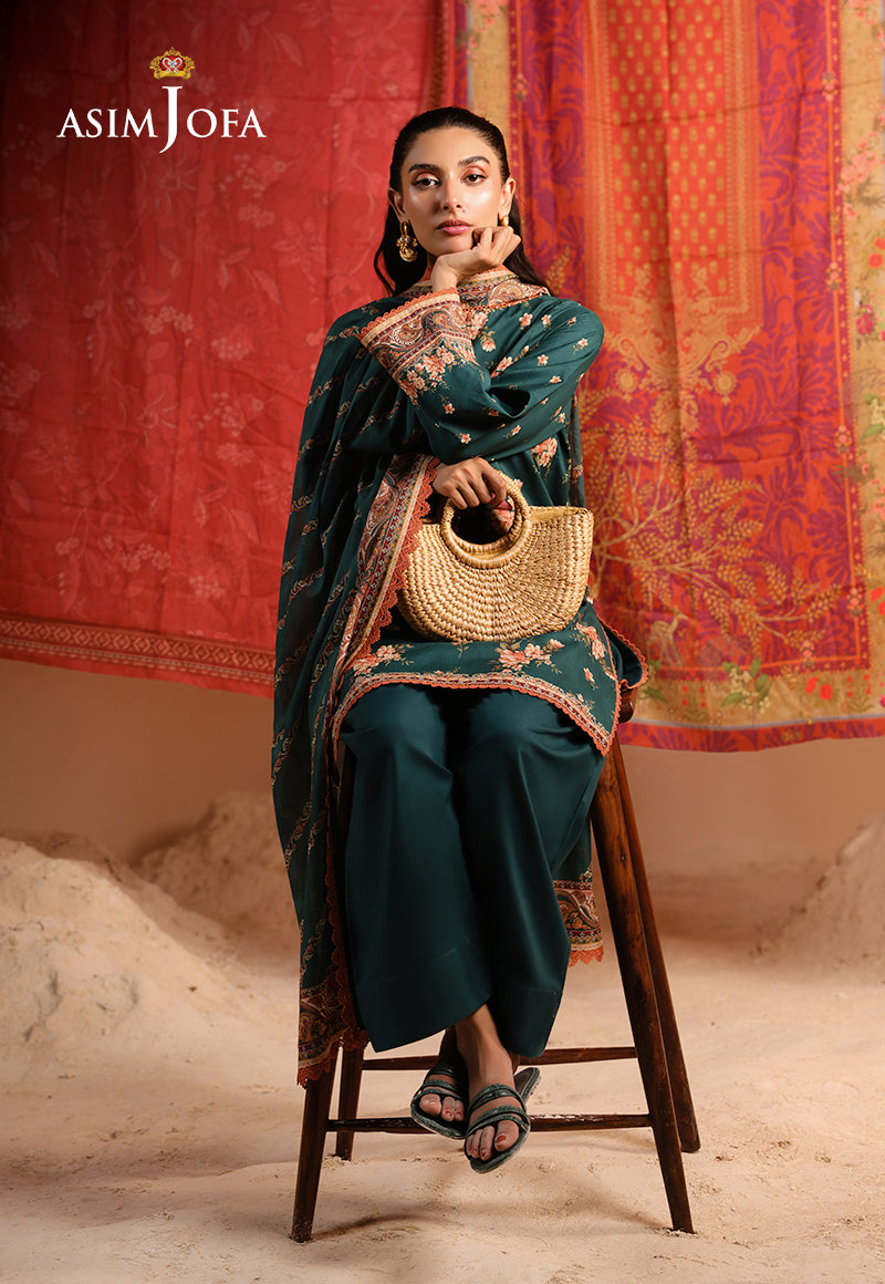AJUBU-14 Printed Lawn 3 Pcs