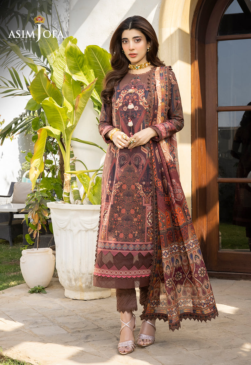 AJS-30 Designers Stitched LAWN 3 PCS