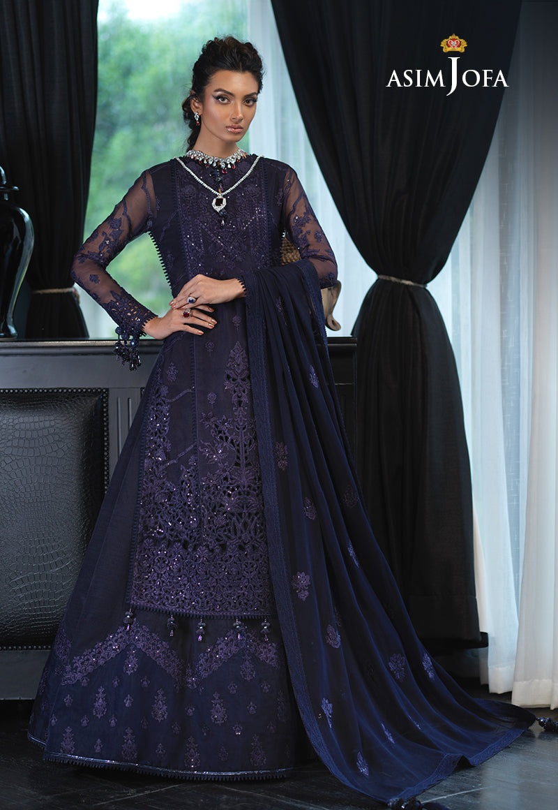 AJN-20 EMBROIDERED ORGANZA 3 PCS