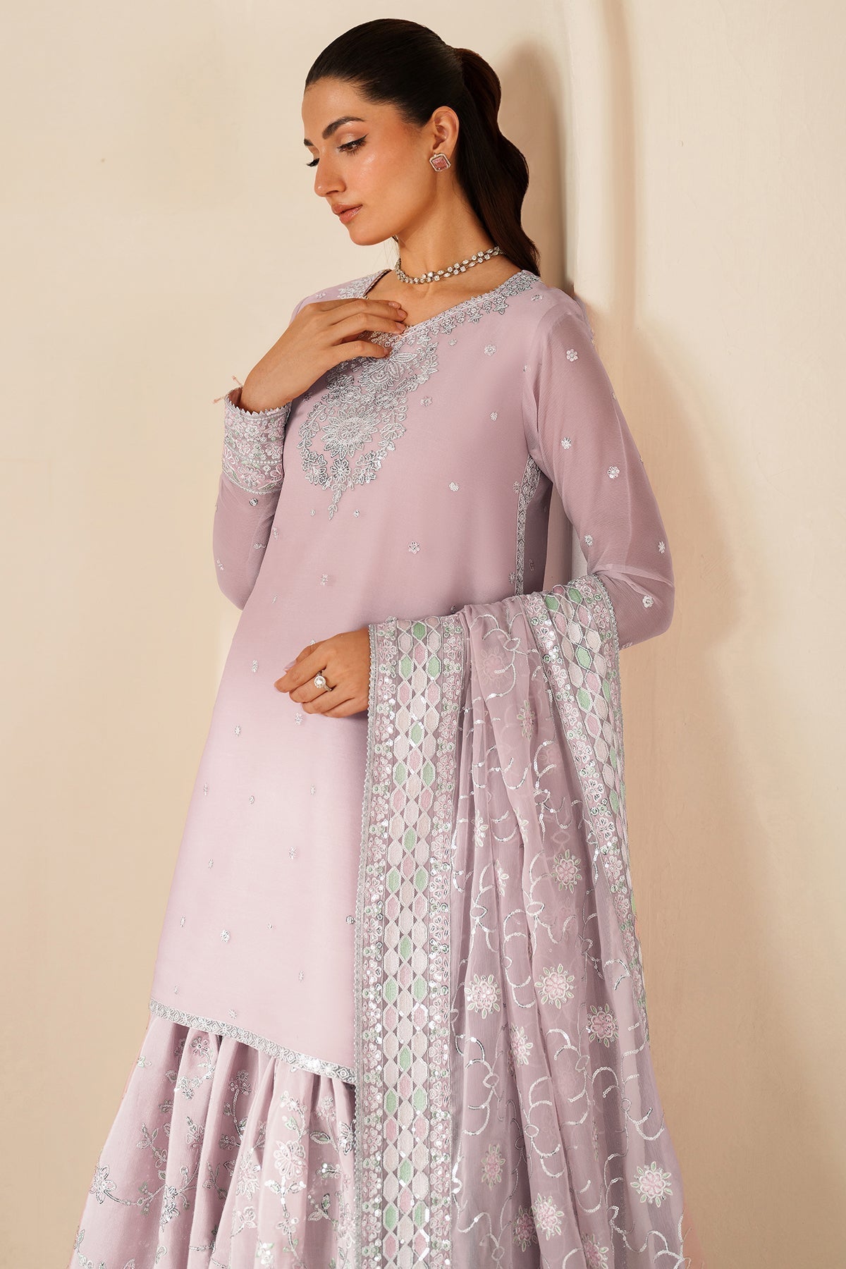 Farasha Style — Mairaz Mauve Blush Three-Piece Suit