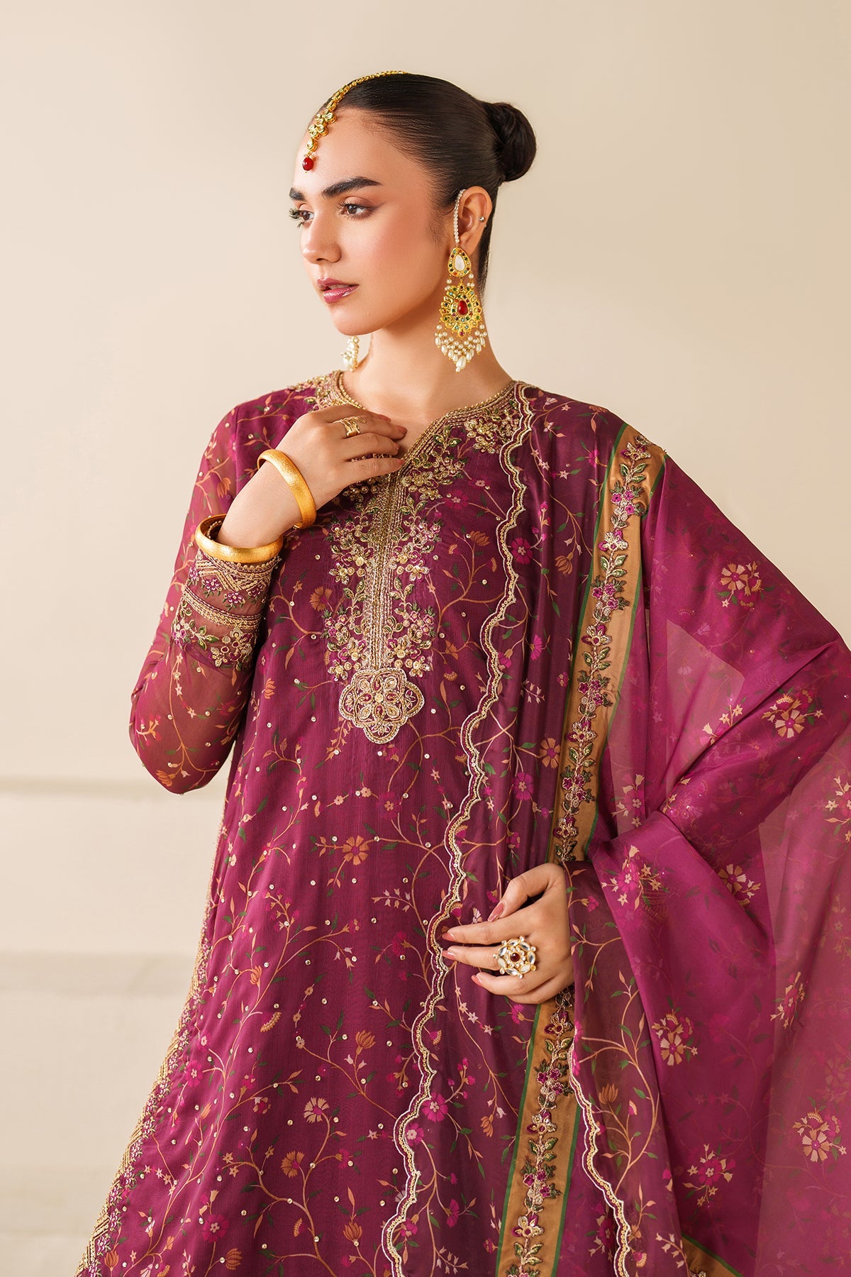 EMBROIDERED CHIFFON UF-4277