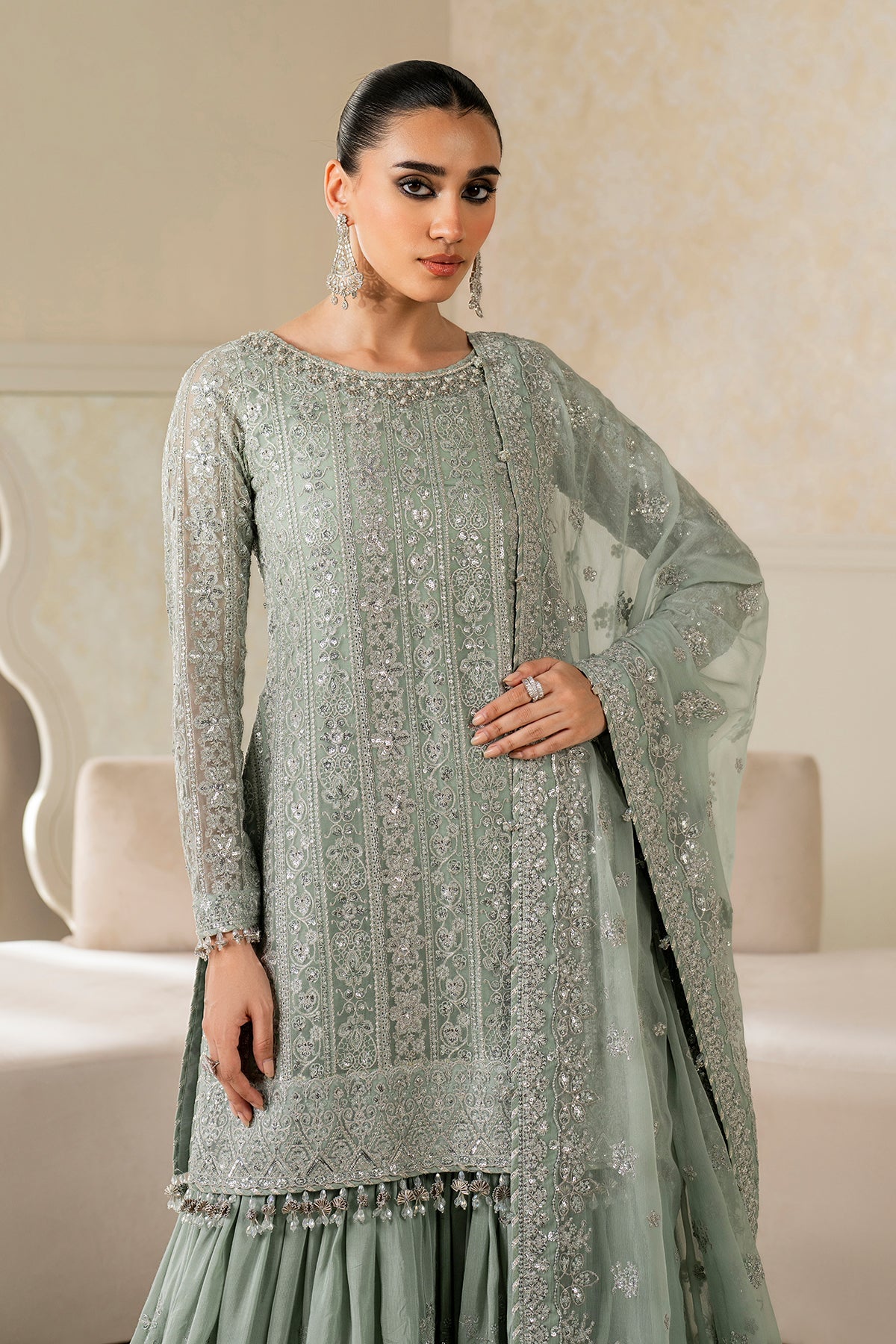 EMBROIDERED CHIFFON UF-4160