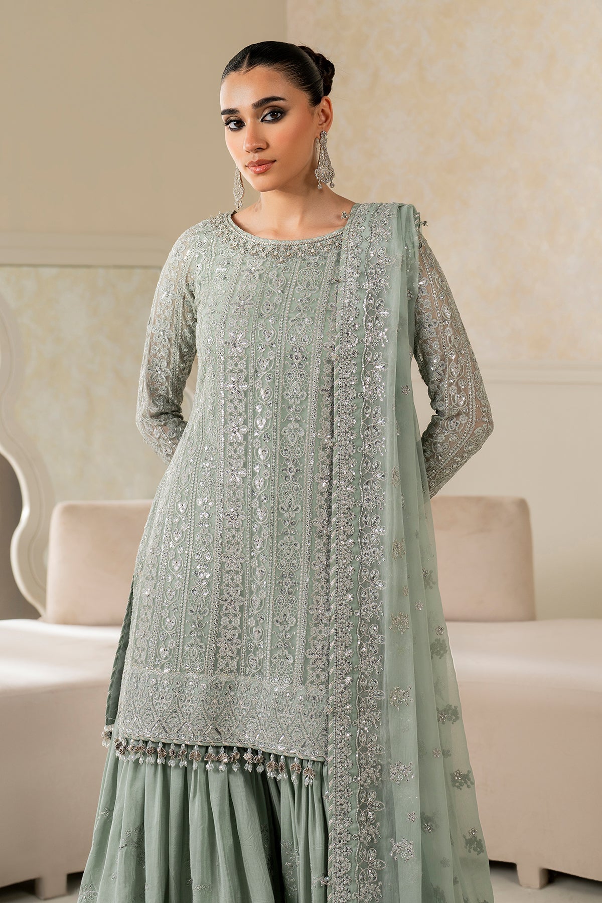 EMBROIDERED CHIFFON UF-4160