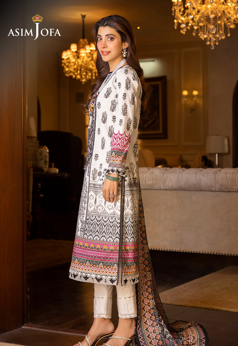 AJS-25 EMBROIDERED LAWN 3 PCS