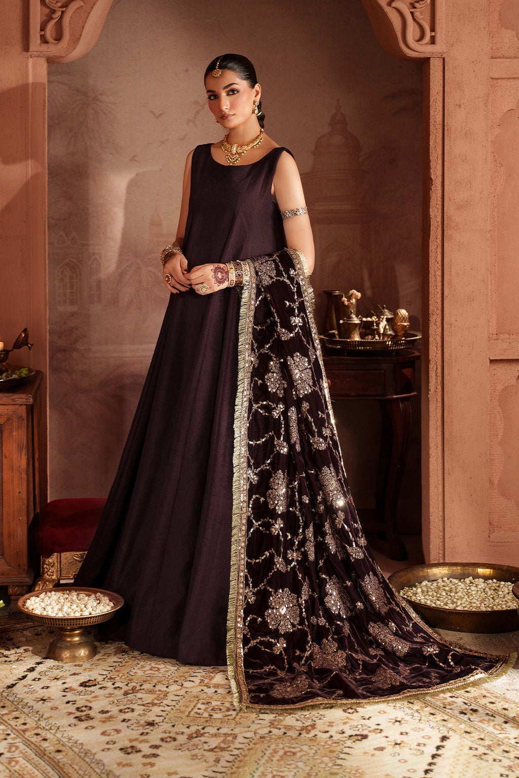 IV-63 Embroidered Velvet