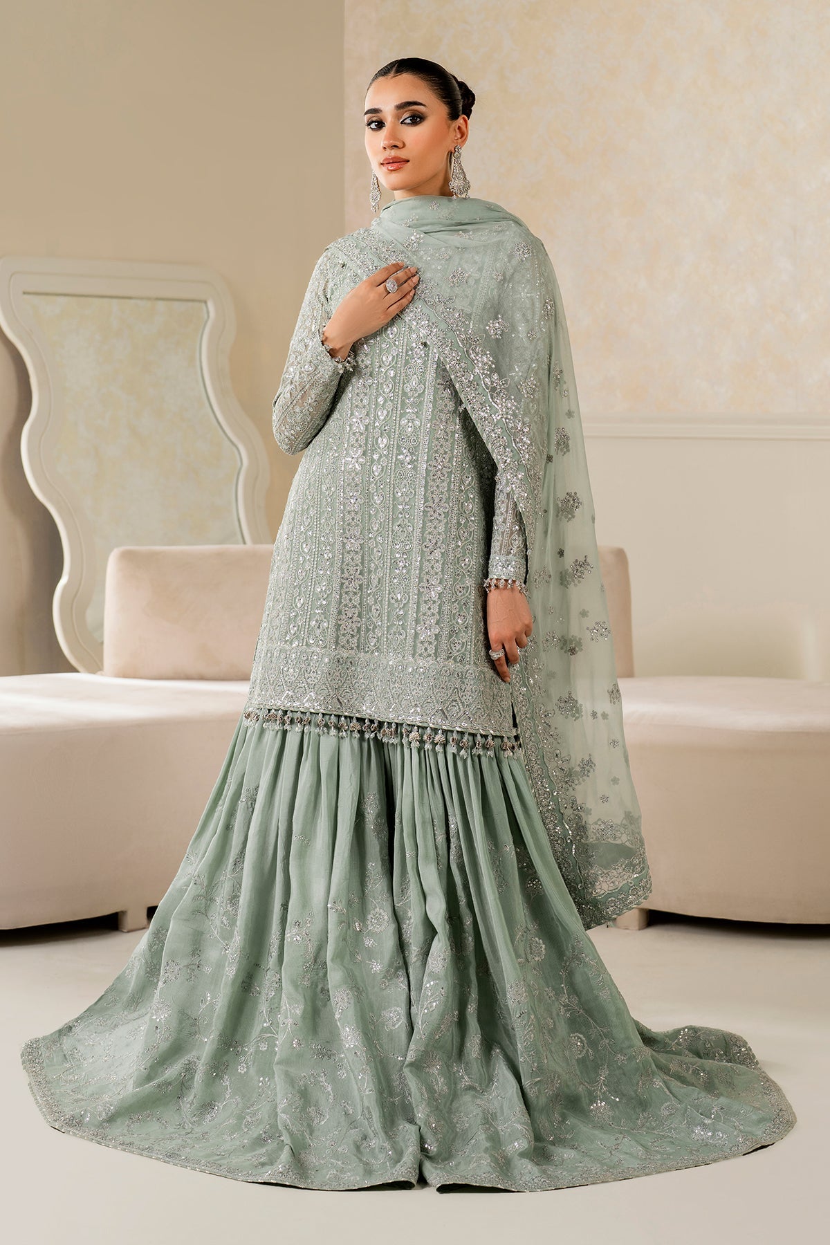 EMBROIDERED CHIFFON UF-4160