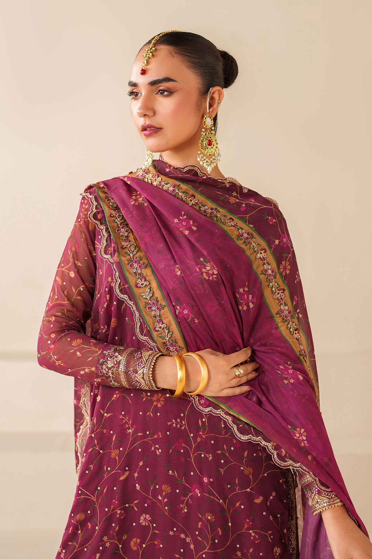 EMBROIDERED CHIFFON UF-4277