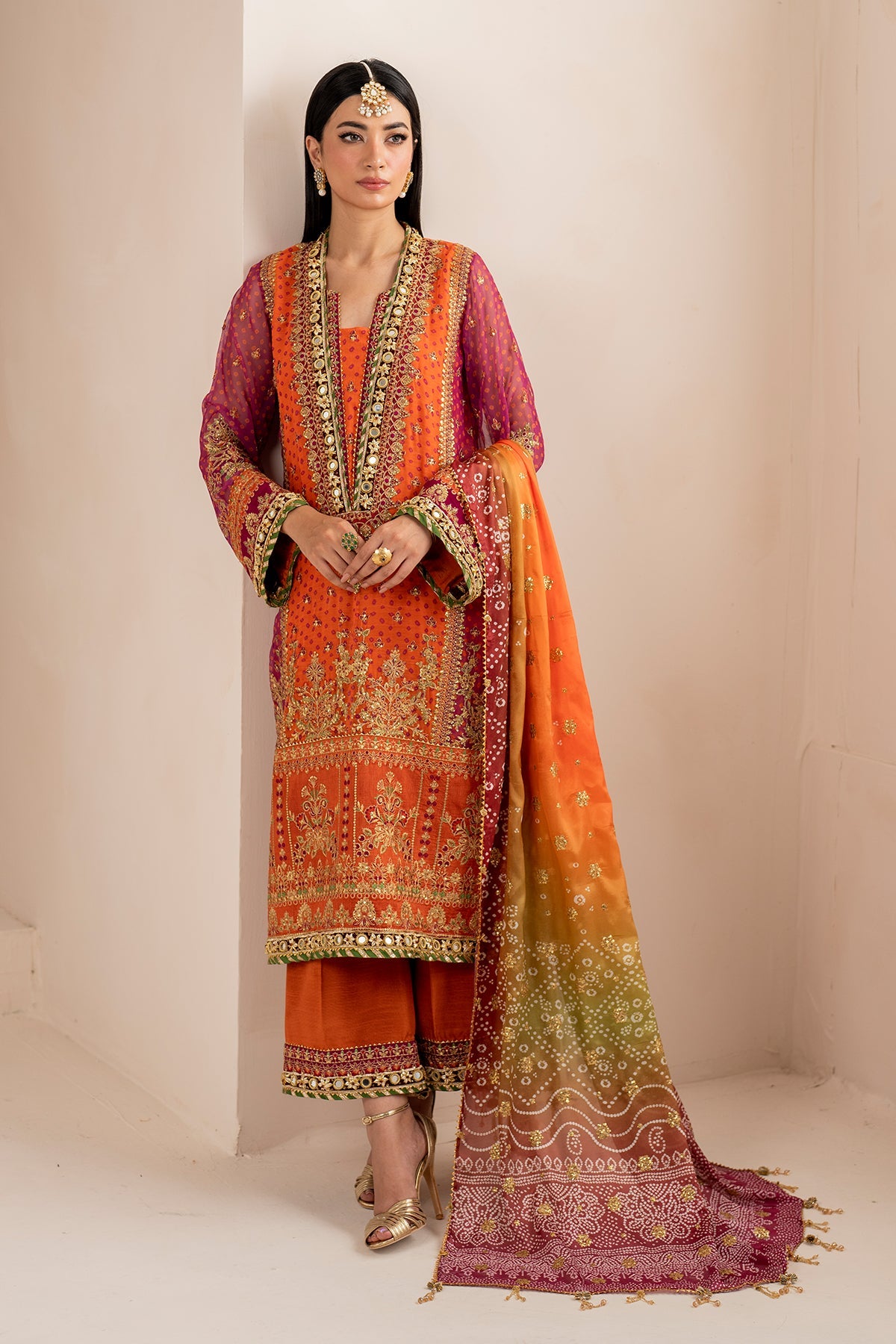 EMBROIDERED CHIFFON UF-706