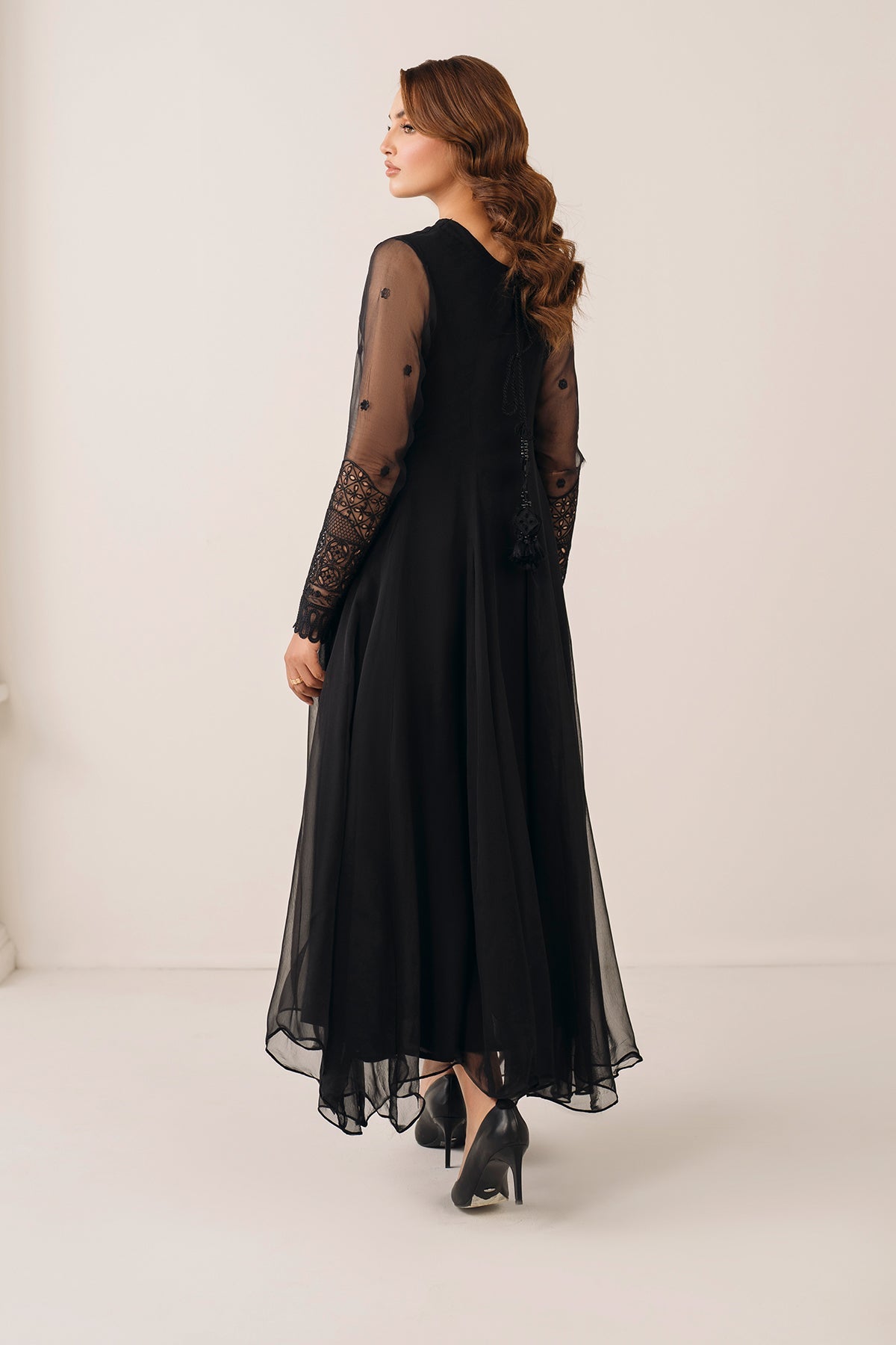 EMBROIDERED CHIFFON FROCK PR-1122