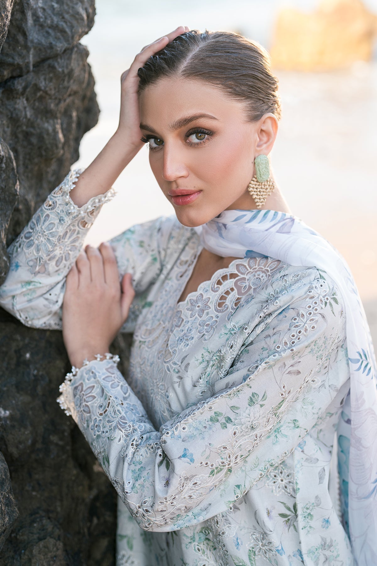 EMBROIDERED PRINTED LAWN SF-4129